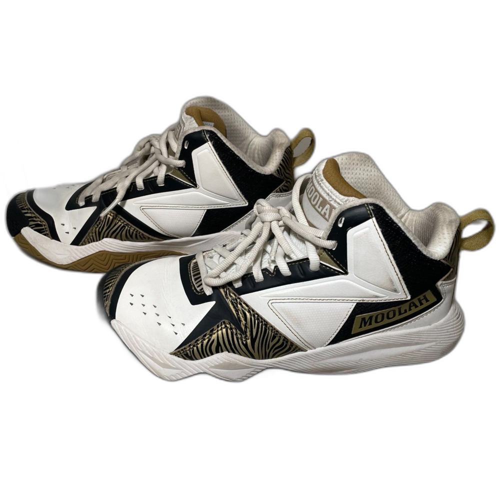 MOOLAH Kicks Basketball Volleyball Black Gold/White Sneakers Shoes Womens Size 6